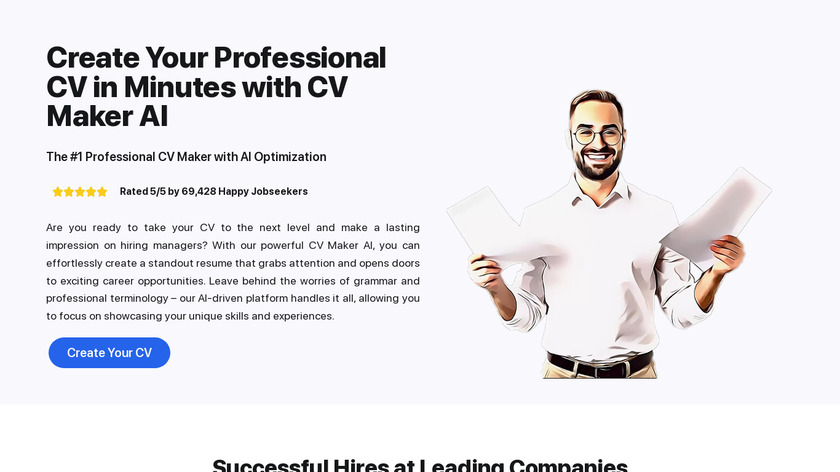 CV Maker AI Landing Page