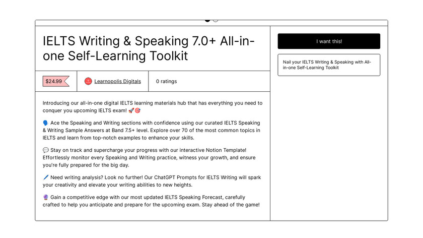 IELTS 7.0+ Self-Learning Toolkit Landing Page