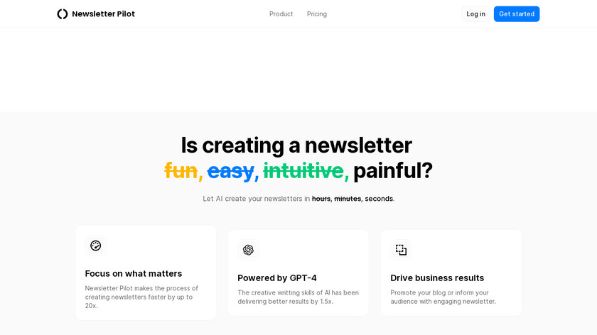 Newsletter Pilot Landing Page