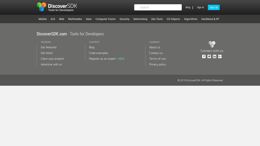 DiscoverSDK Landing Page
