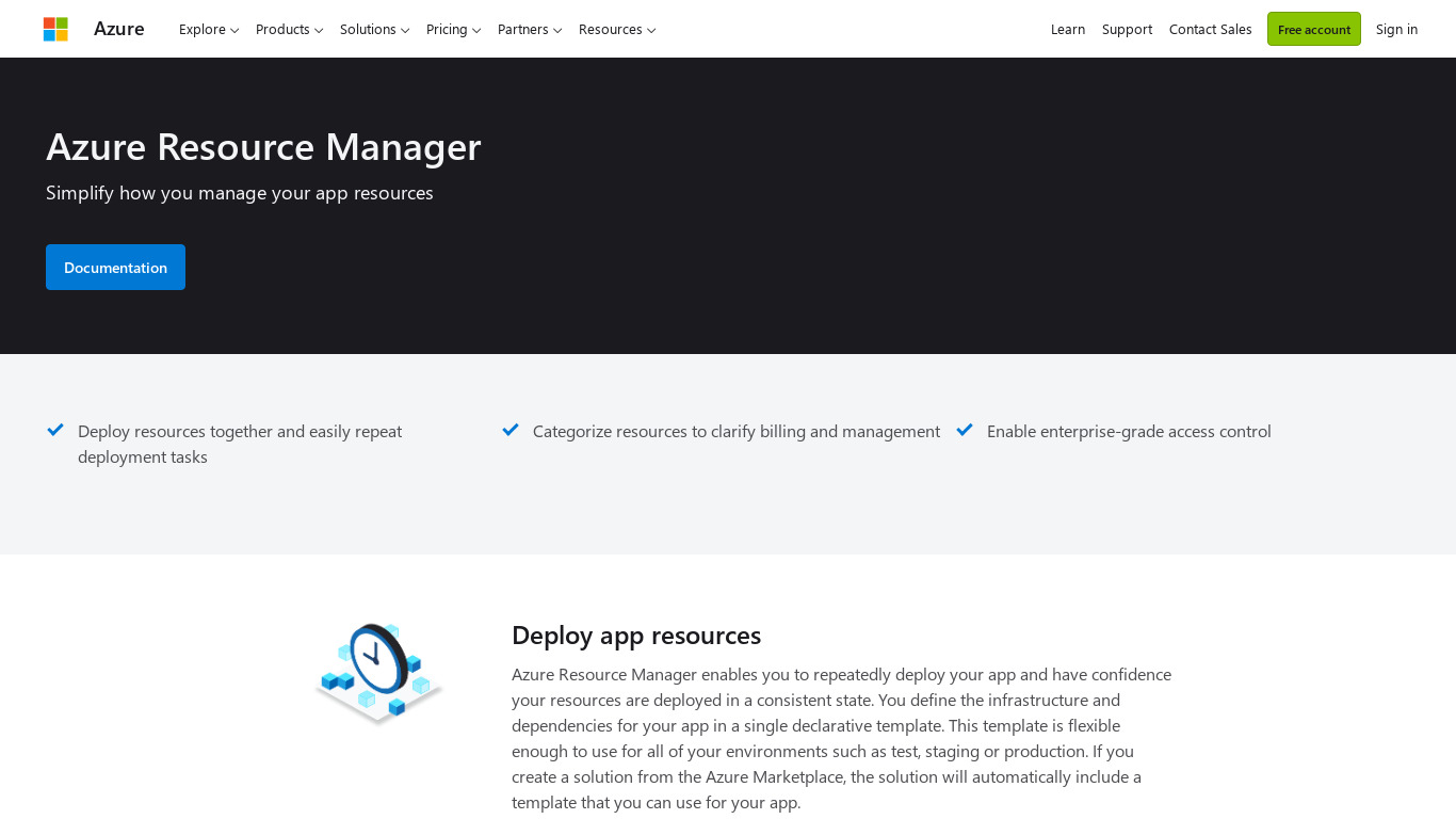 Azure Resource Manager (ARM) Landing page