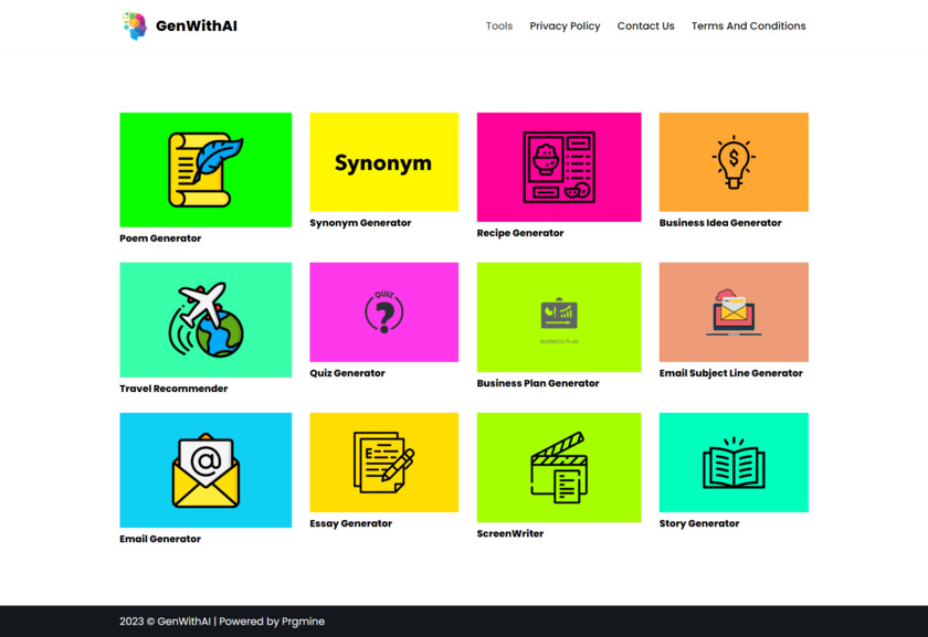 GenWithAI Landing Page