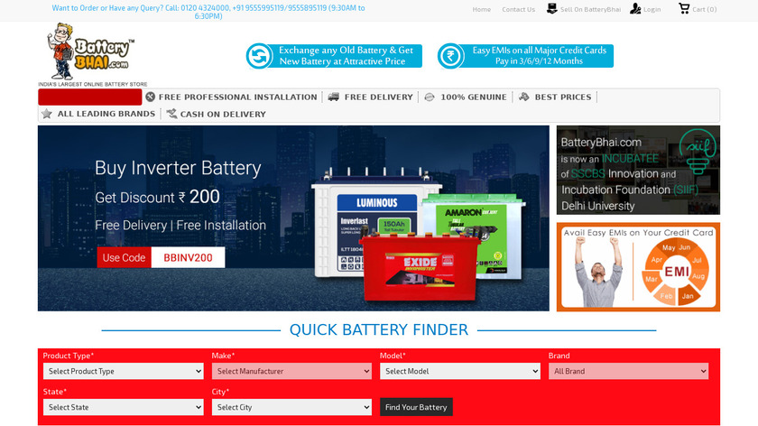BatteryBhai.com Landing Page