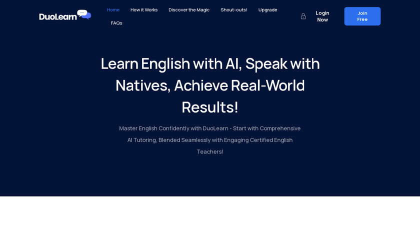 DuoLearn Landing Page