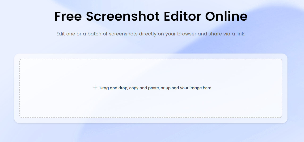 Gemoo Online Screenshot Editor Landing page