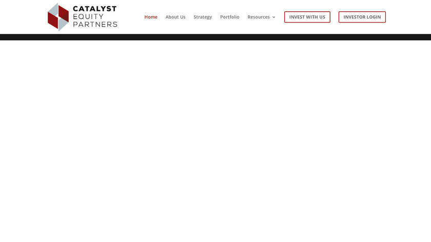 Catalyst Equity Partners Landing Page