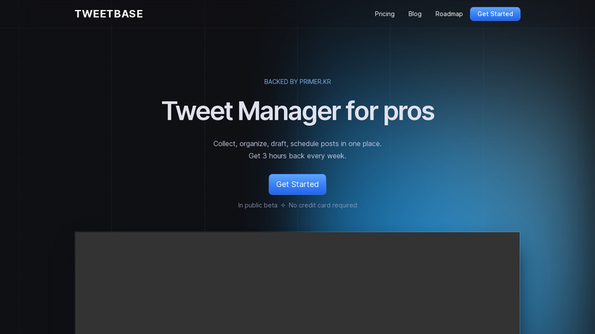 Tweetbase Landing Page