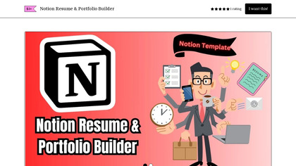 Notion Resume & Portfolio Builder image
