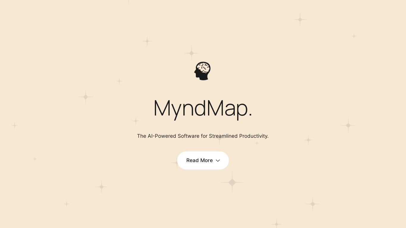 MyndMap Landing page