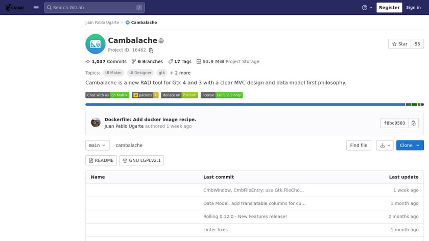 Cambalache Landing Page