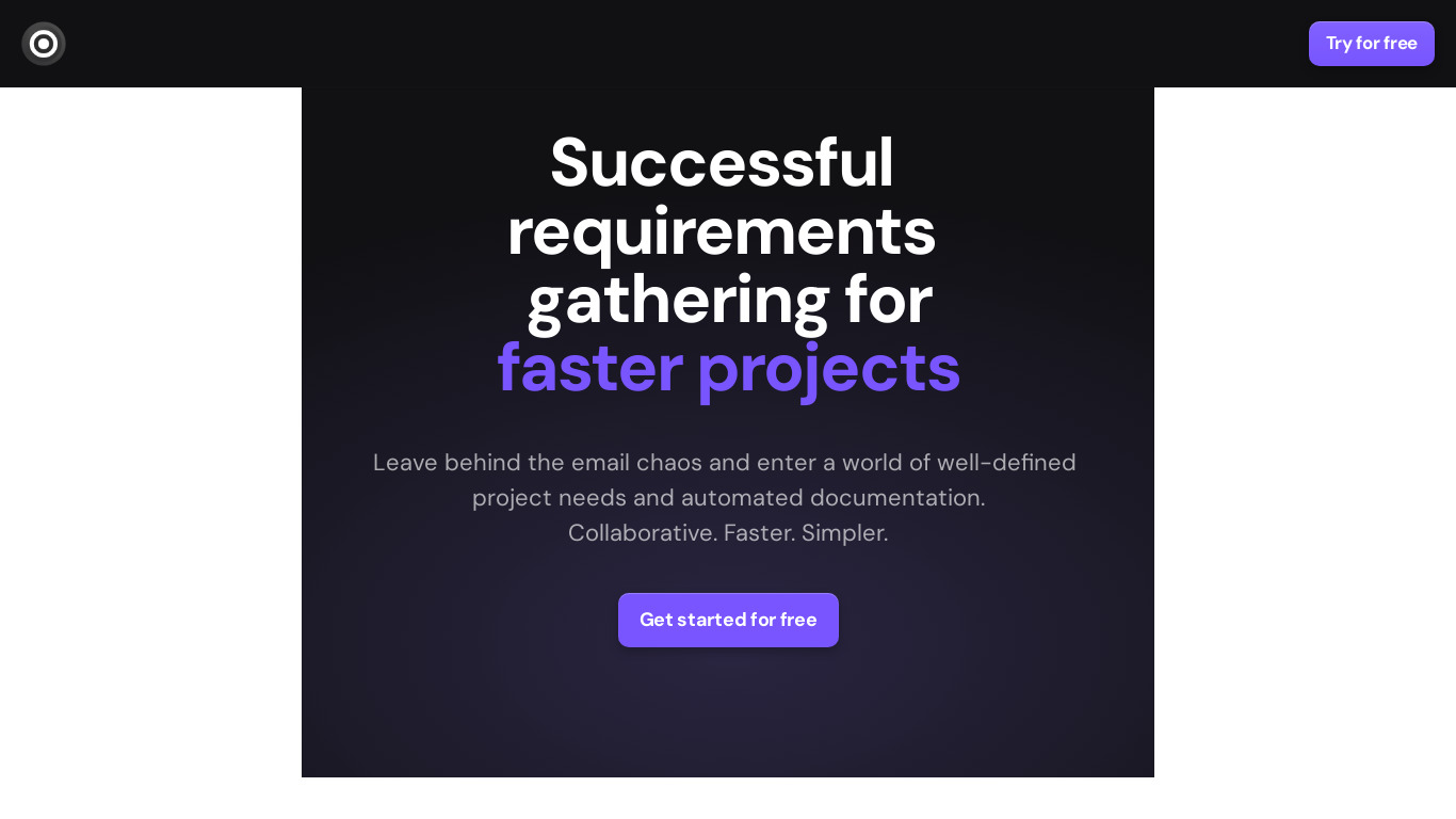 Get Requirements Landing page