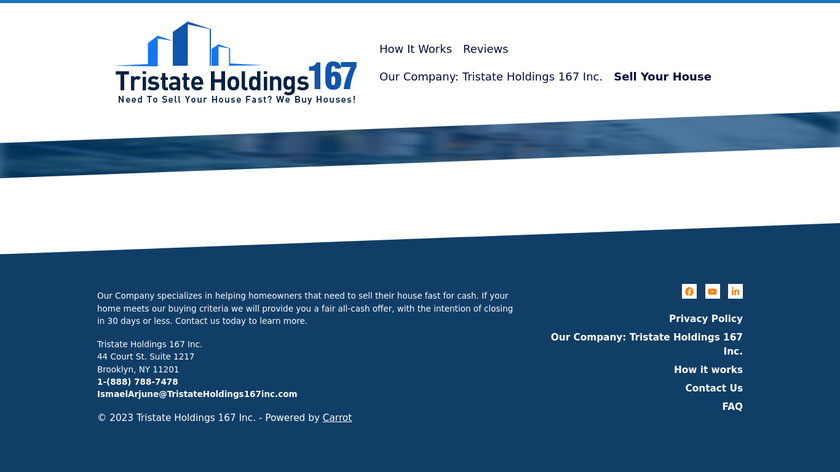 Tristate Holdings 167 Landing Page
