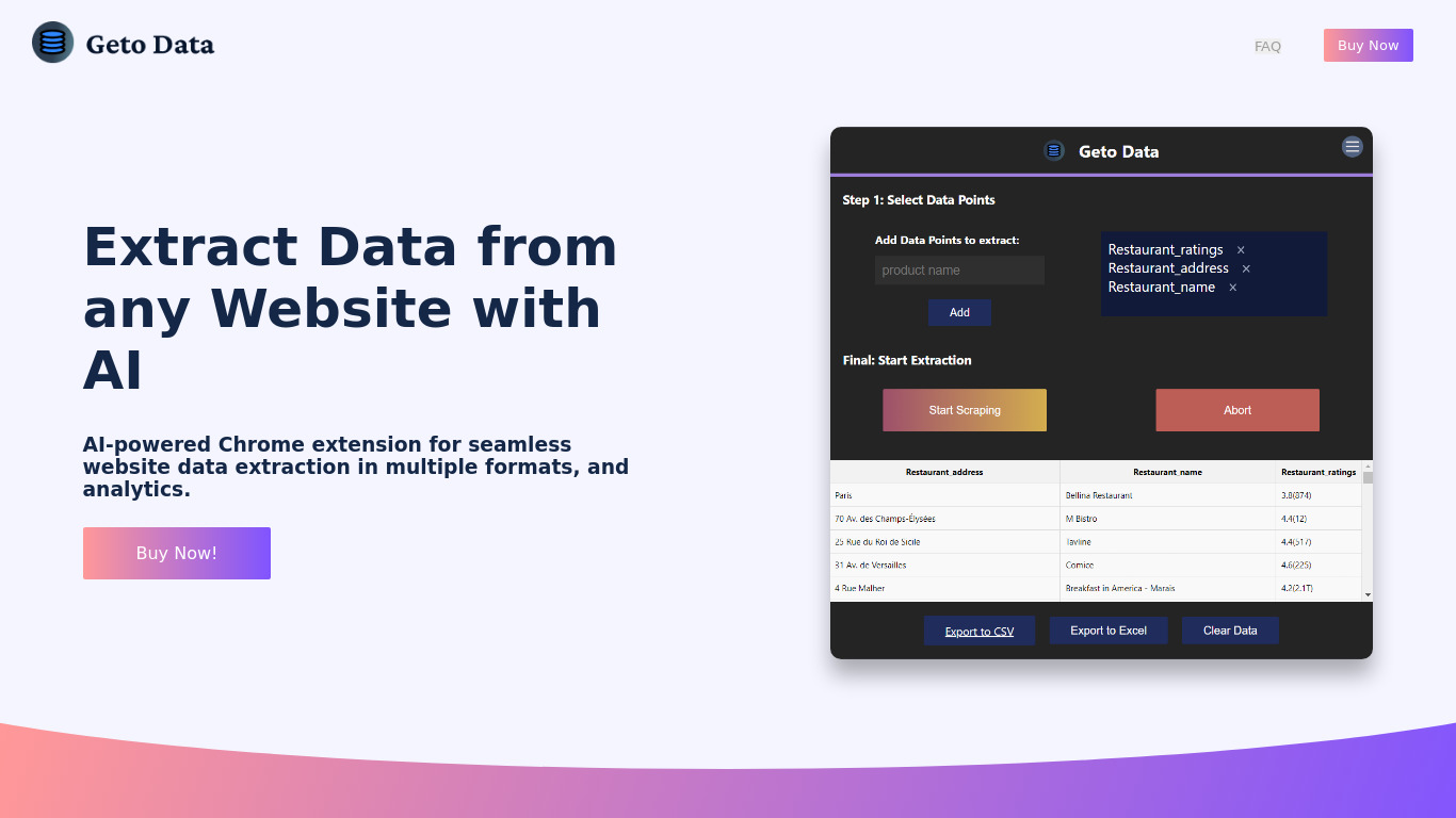 GetOData Landing page