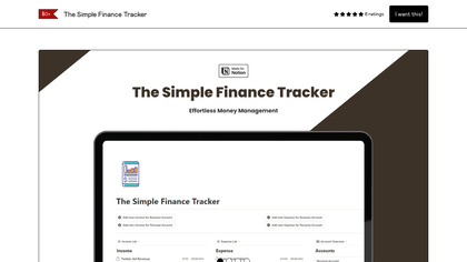 The Simple Finance Tracker image