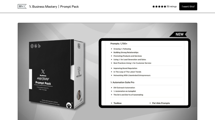 𝕏 Business Mastery︱Prompt Pack Landing Page