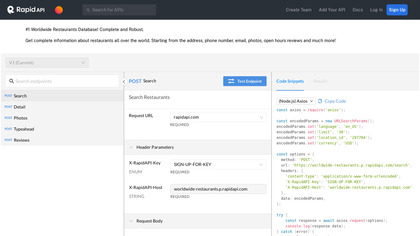 Restaurants API image