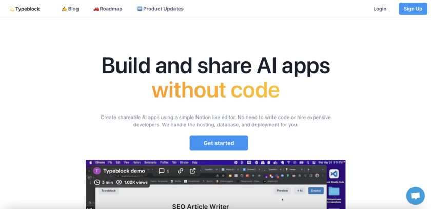 Typeblock Landing Page
