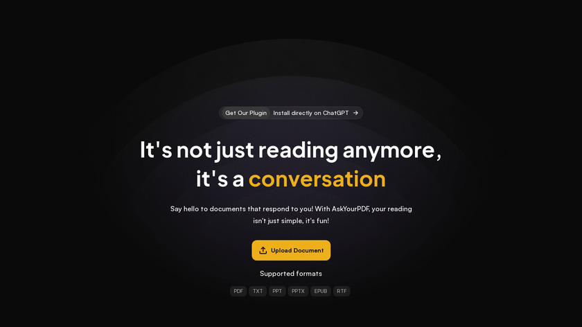 AskYourPDF Landing Page