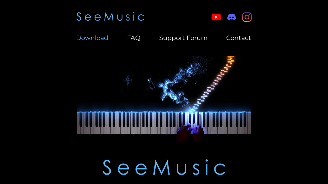 SeeMusic Landing page