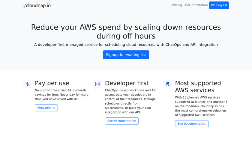 CloudNap Landing Page