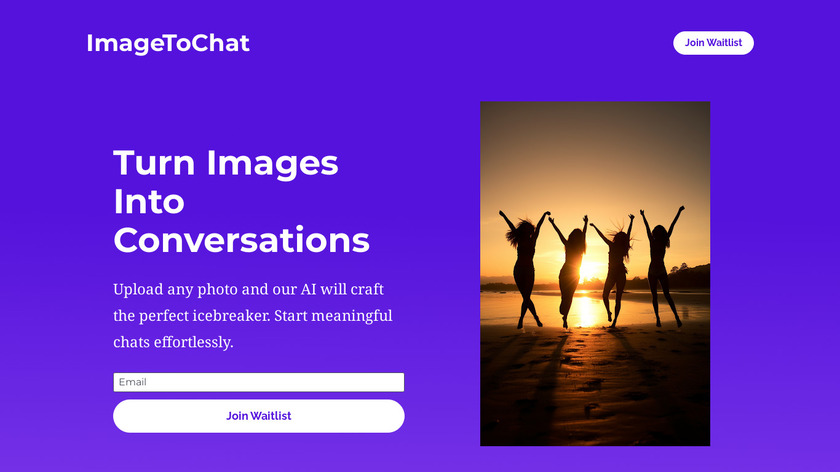 ImageToChat AI Landing Page