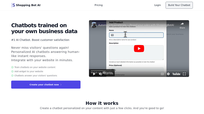 ShoppingBotAI Landing Page