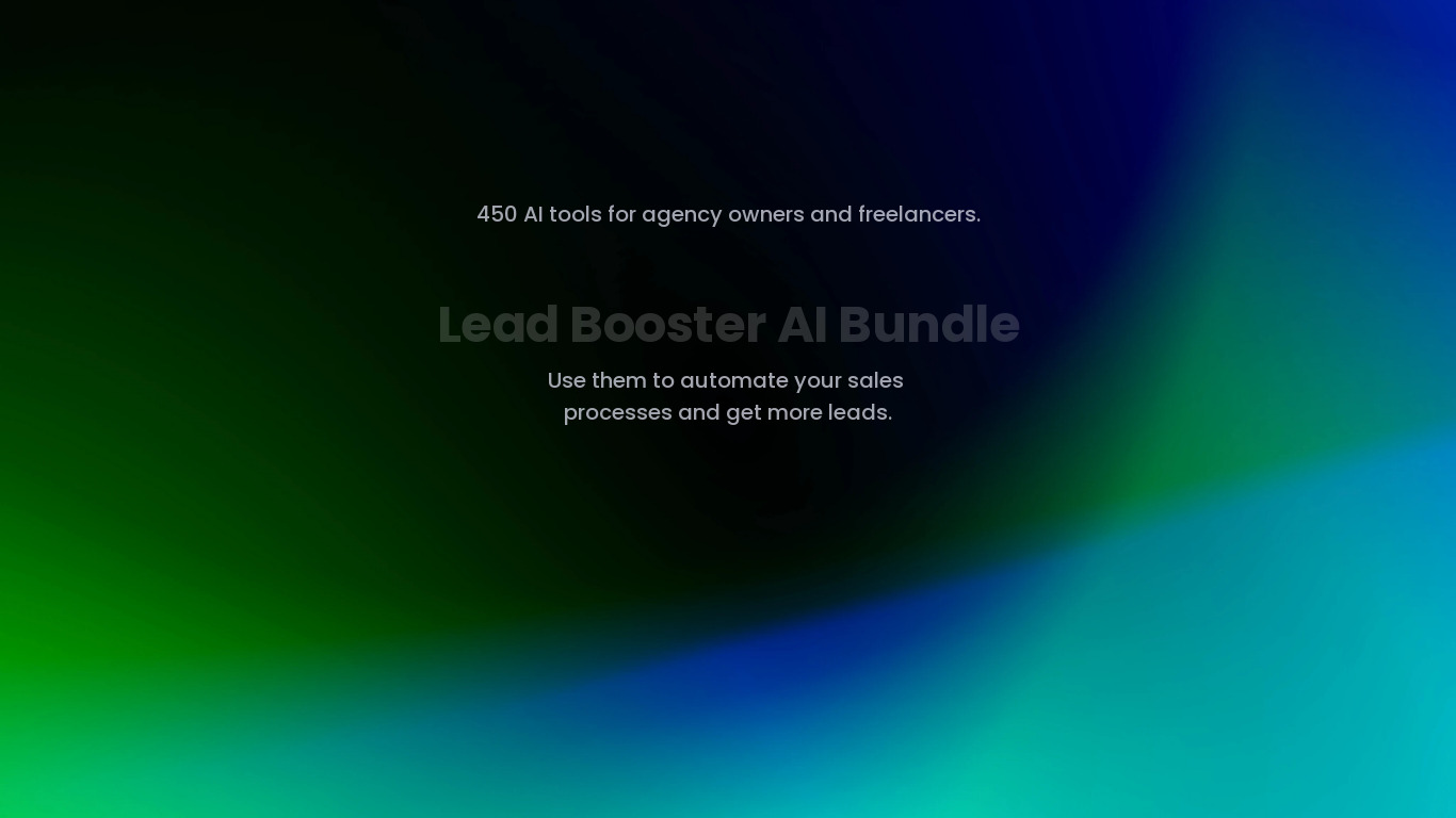 Lead Booster AI Bundle Landing page