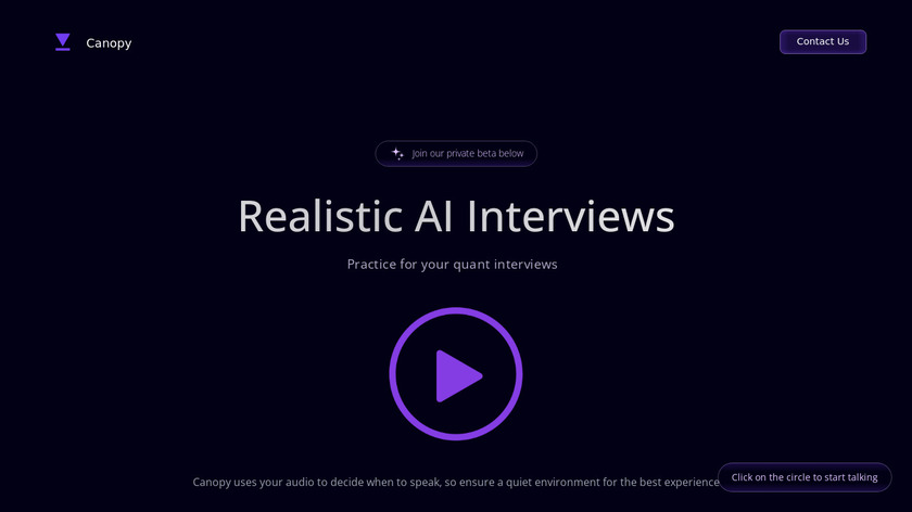 Canopy AI Landing Page