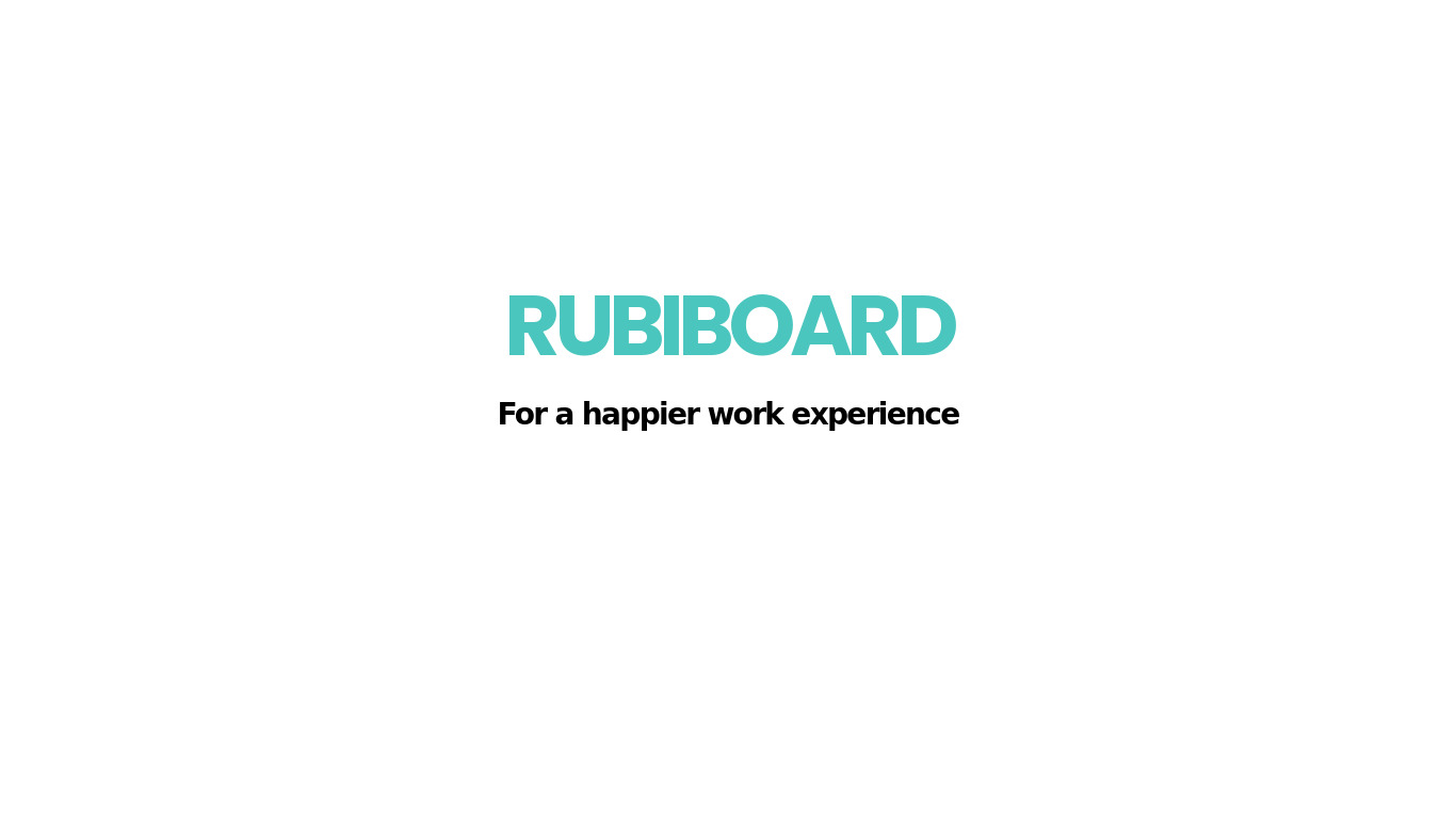 RubiBoard Landing page