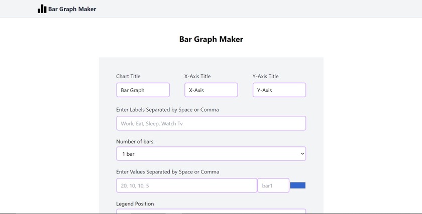 Bar Graph Maker Landing Page