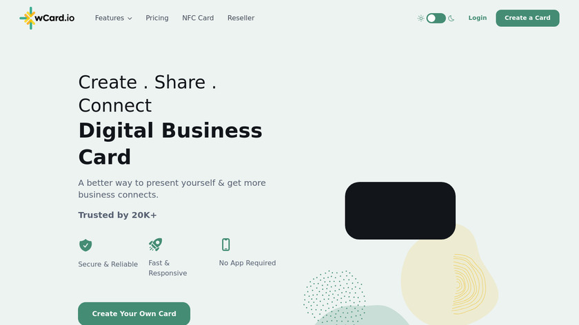 wCard.io Landing Page