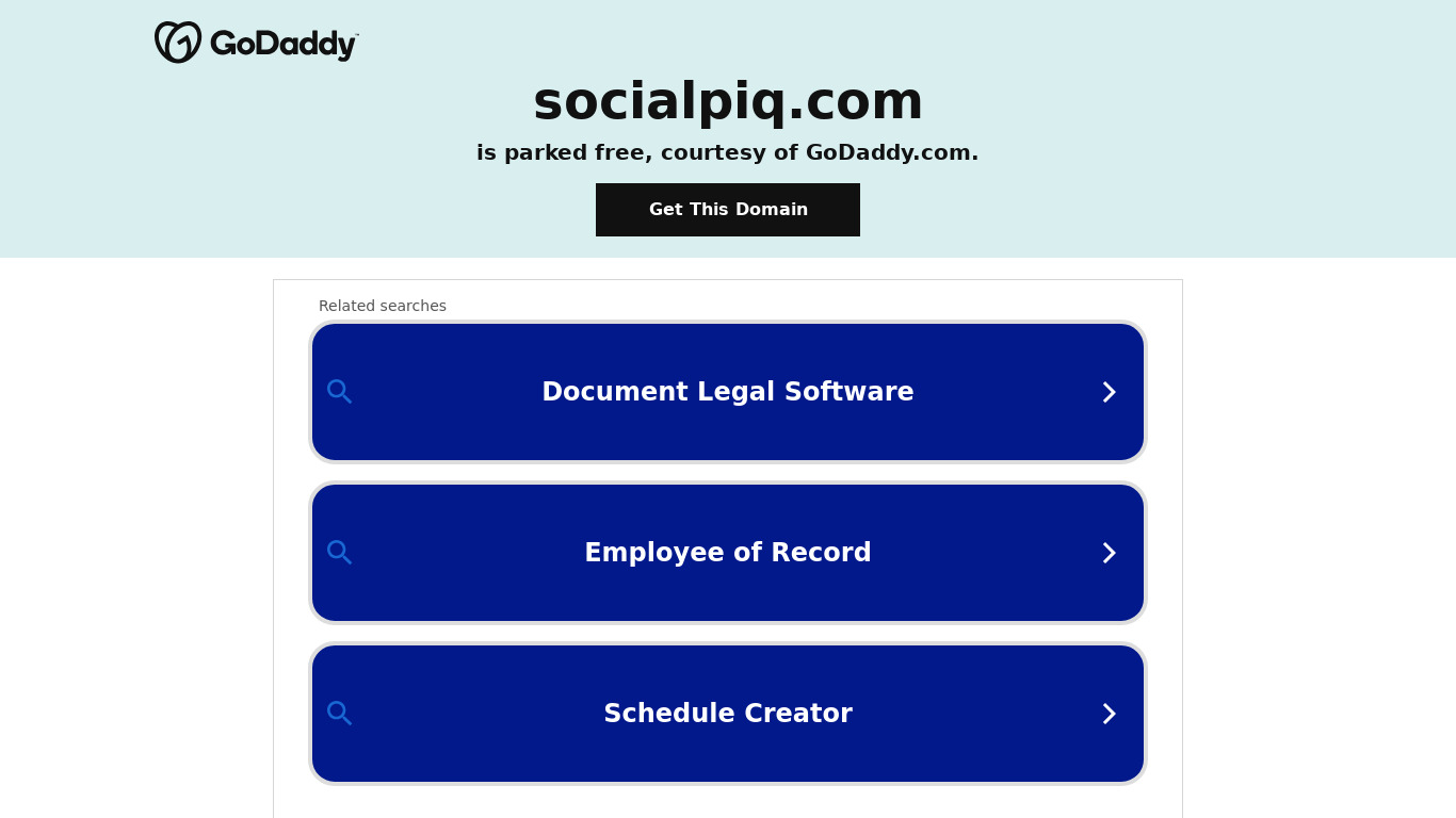 SocialPiq Landing page
