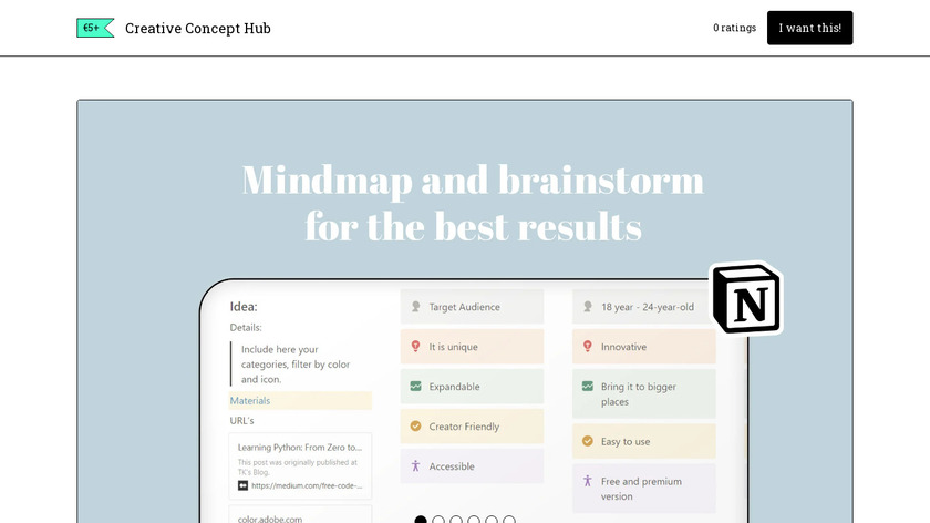 Creative Concept Hub Landing Page