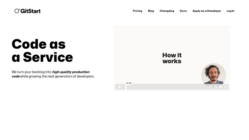 Gitstart Landing Page