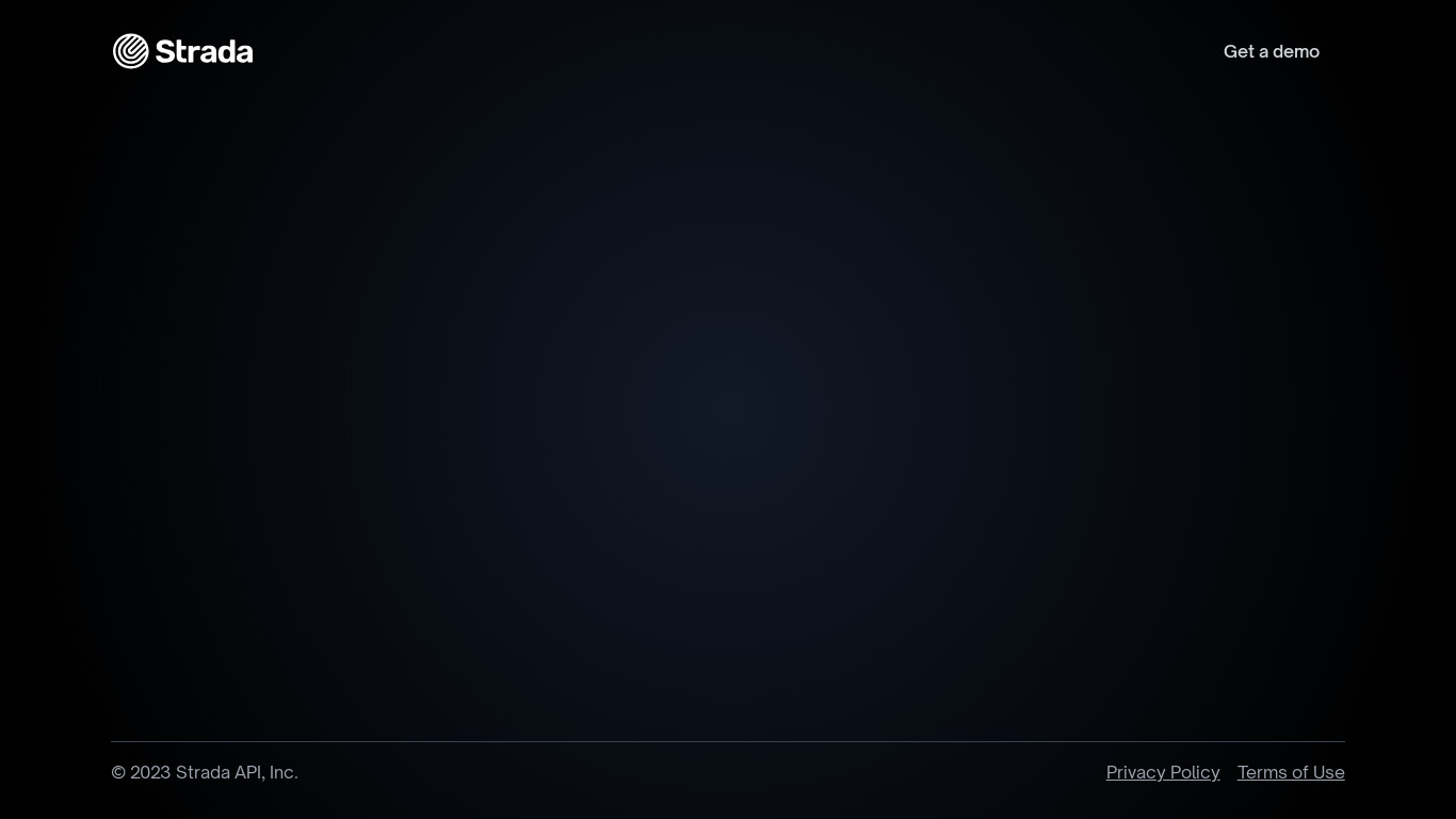 Strada Landing page