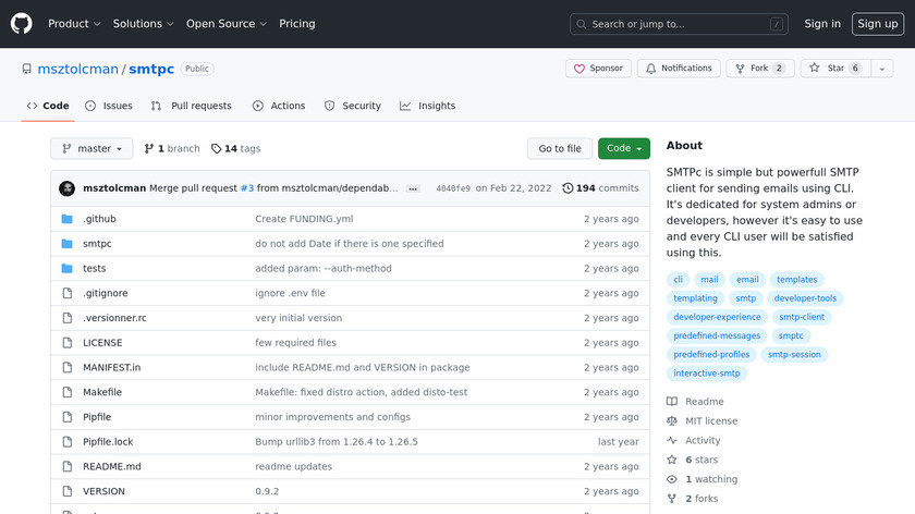 SMTPc Landing Page