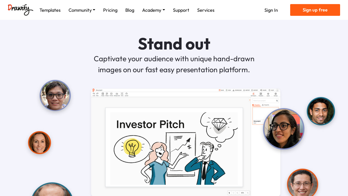 Drawify Landing page
