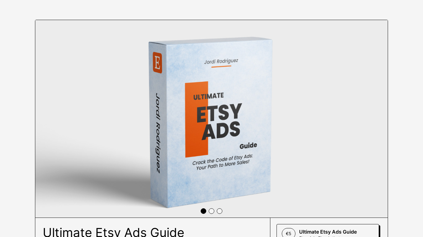 Ultimate Etsy Ads Guide Landing page