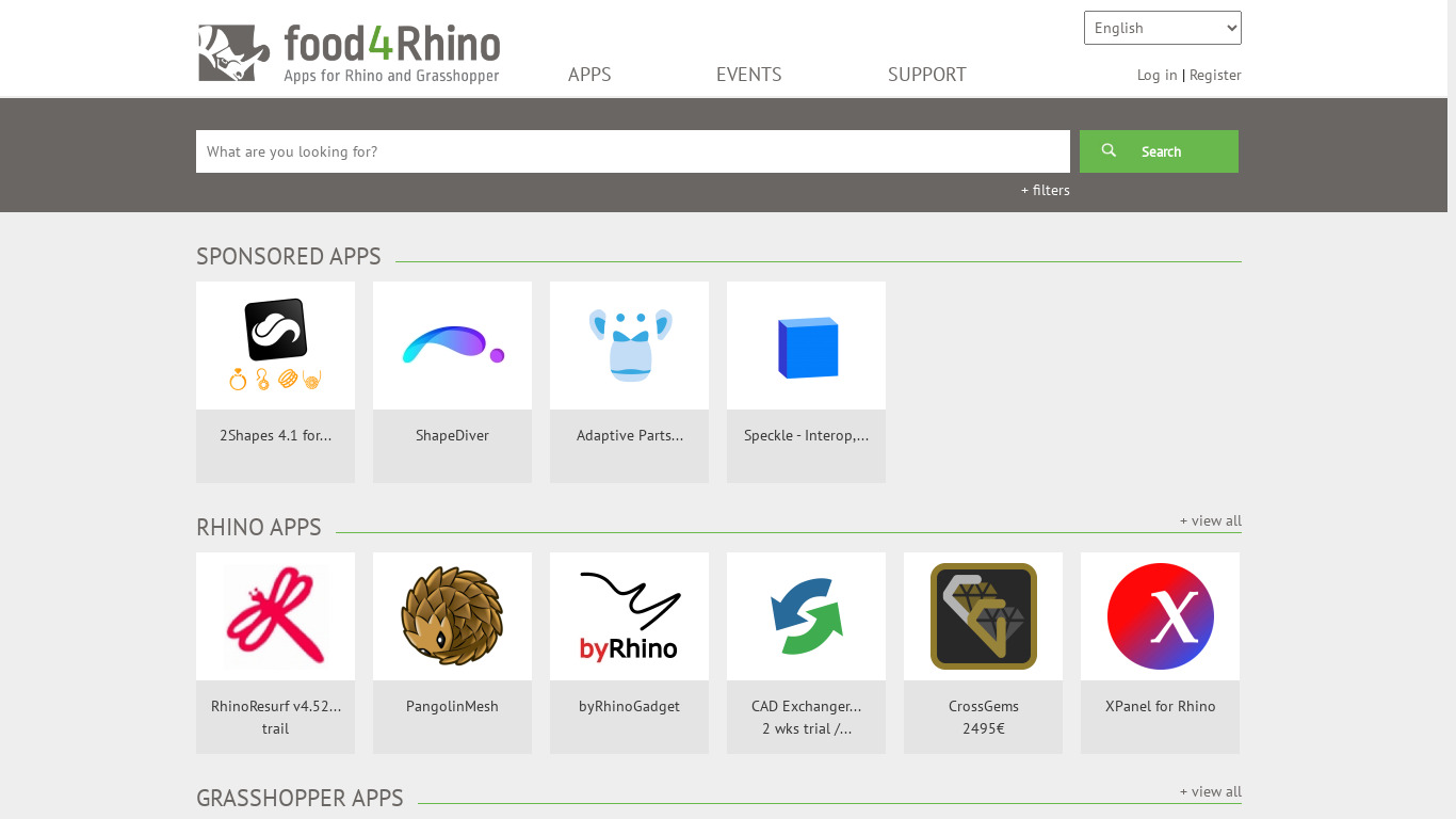 Food4Rhino Landing page