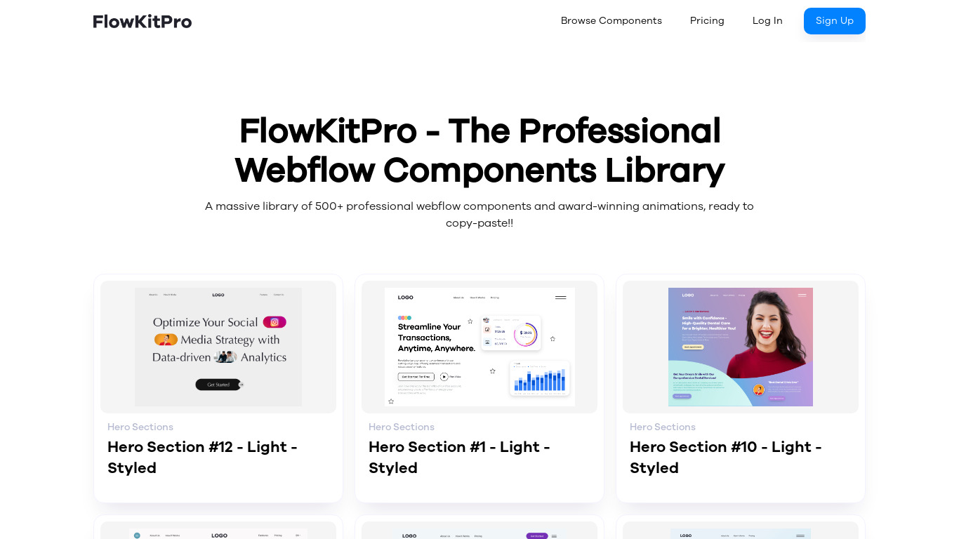 FlowKitPro Landing page