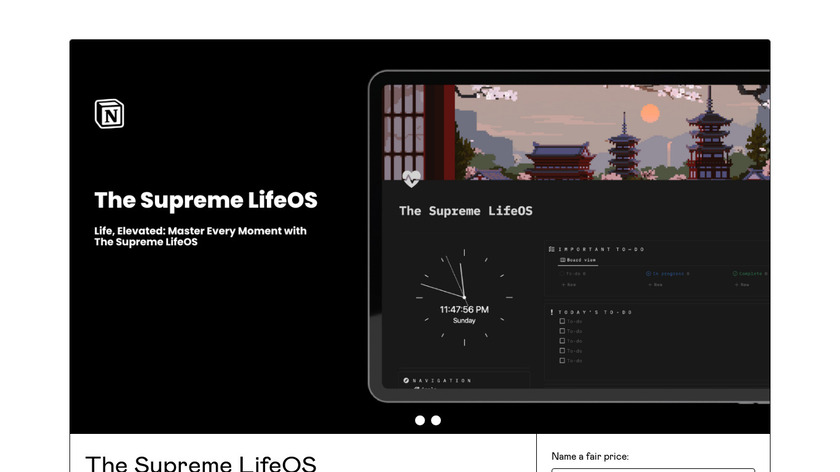 The Supreme LifeOS Landing Page