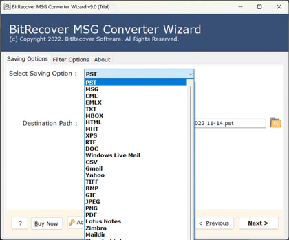 BitRecover MSG to PST Converter image