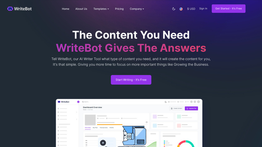 Ai Writer Tool Landing Page