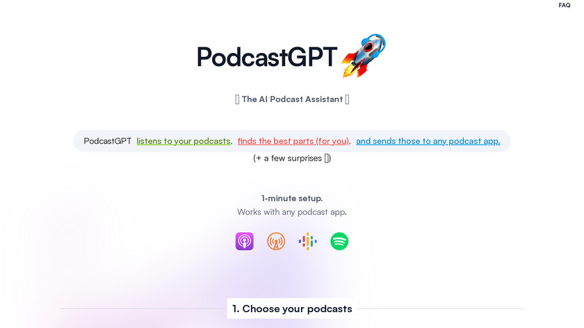 PodcastGPT Landing Page