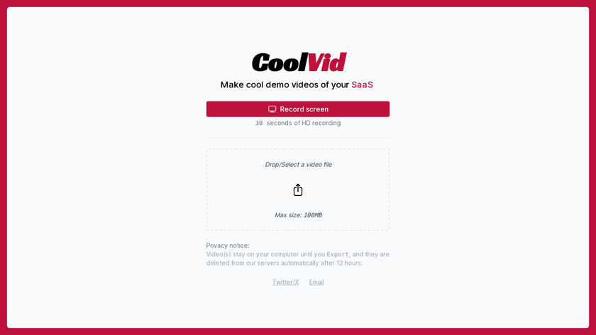 CoolVid Landing Page