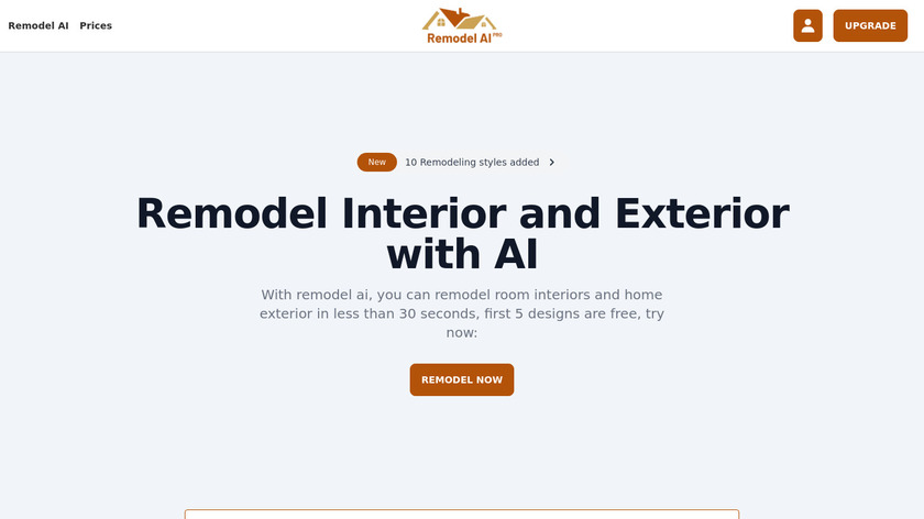 Remodel AI Landing Page