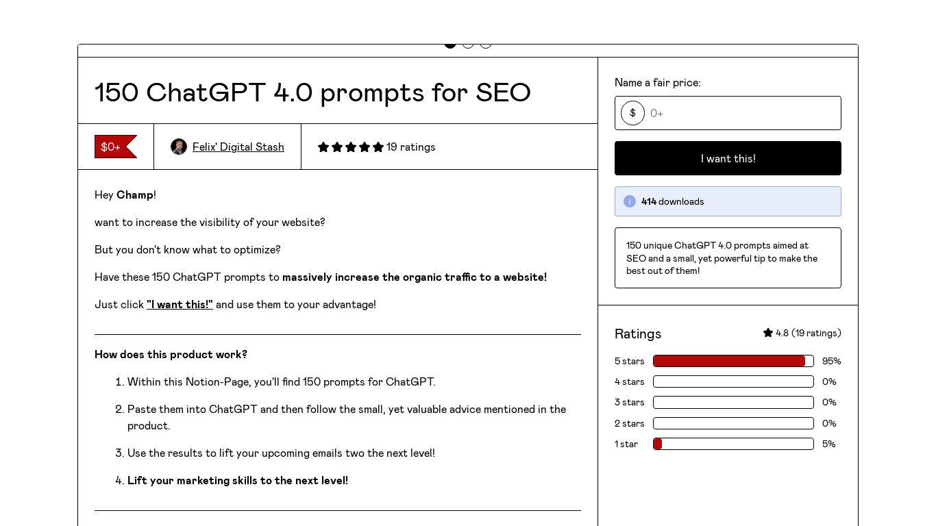 150 ChatGPT 4.0 prompts for SEO Landing page