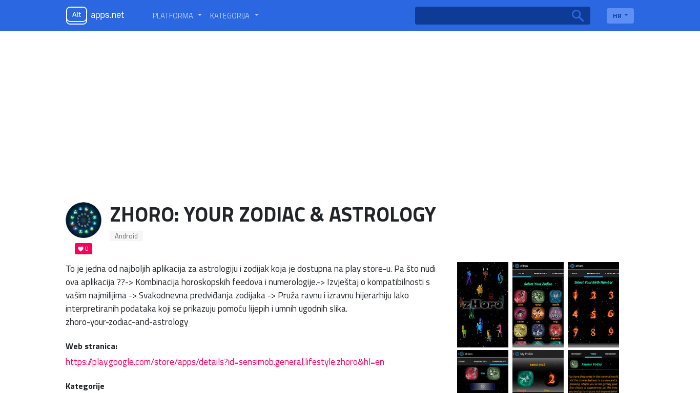 zHoro: Your Zodiac & Astrology Landing page