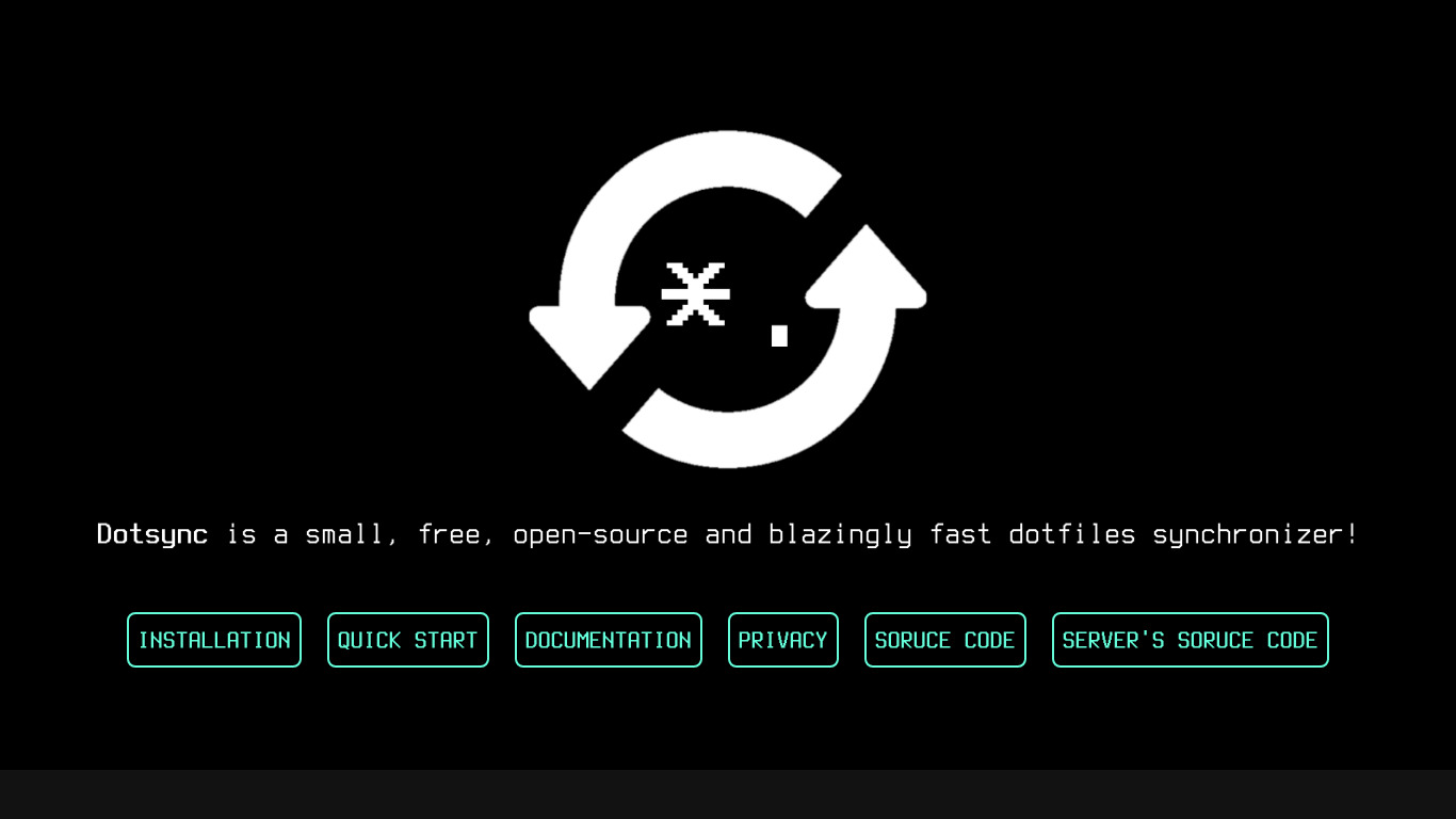Dotsync Landing page