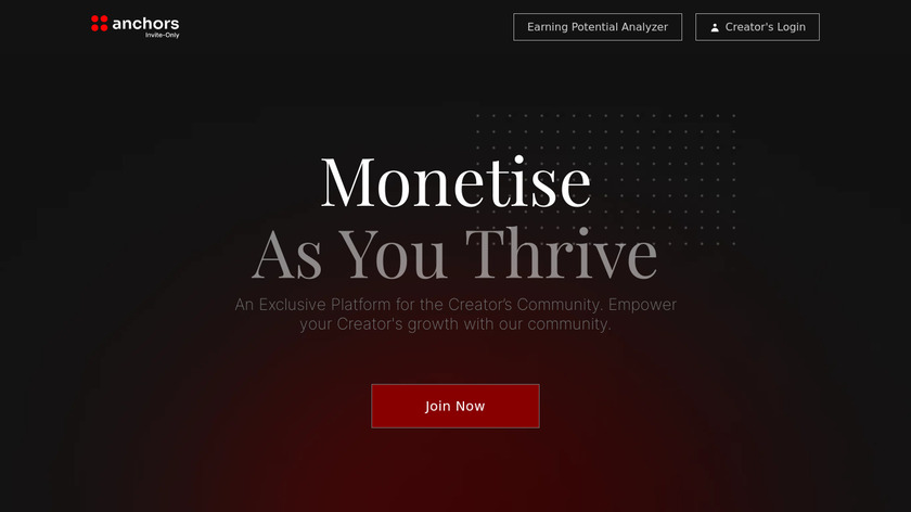 anchors.in Landing Page